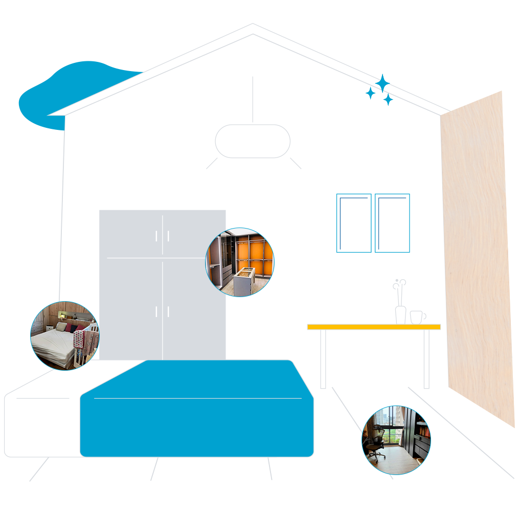 臥室清潔、居家清潔、打掃清潔、床、衣櫃